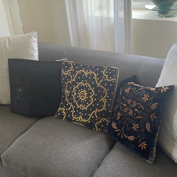 Other - Set of three zardozi cushion covers